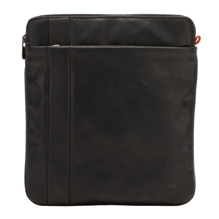 Nuvola skórzana torba na ramię męska torba w eleganckiej skórzanej torbie iPad® tablet z zamkiem błyskawicznym