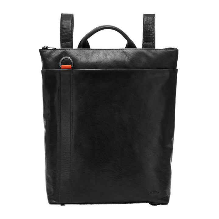 Nuvola læder rygsæk pc computere mænd i læder i genveje baspose med lynlås