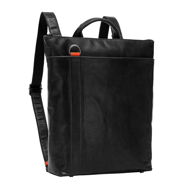 Nuvola læder rygsæk pc computere mænd i læder i genveje baspose med lynlås