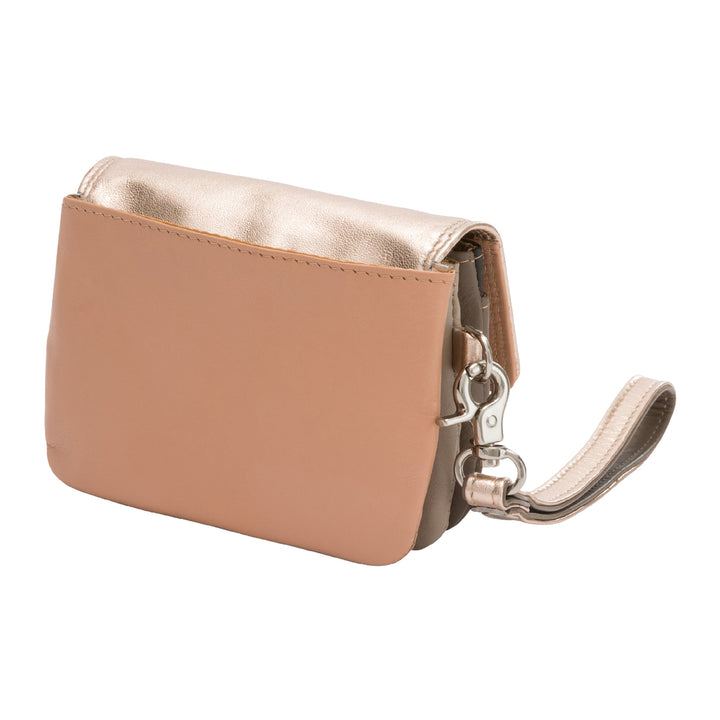 DuDu Borsellino vrouw kleine roze lederen portemonnee mini handtas met polspap