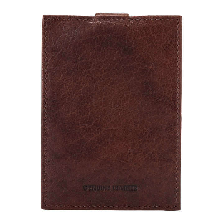 Nuvola læderpose -kreditkort til mænd i Pocket Leather Leather Cards Holder med knap