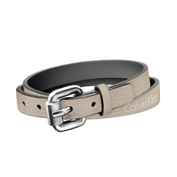 Calvin Klein bracciale Adventurous donna pelle beige misura piccola KJ5NTB79010S - Gioielleria Capodagli