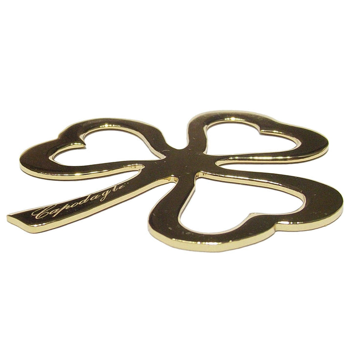 Capodagli Glücksbringer, Kleeblatt aus Bronze, PVD-Gelbgold-Finish, CPD-CIO-BRO-0001-G – Capodagli 1937