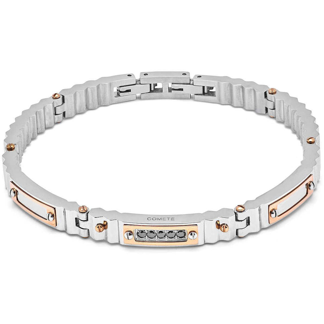 Comete bracciale Module 21cm diamanti acciaio finitura PVD oro rosa UBR 1002 - Gioielleria Capodagli