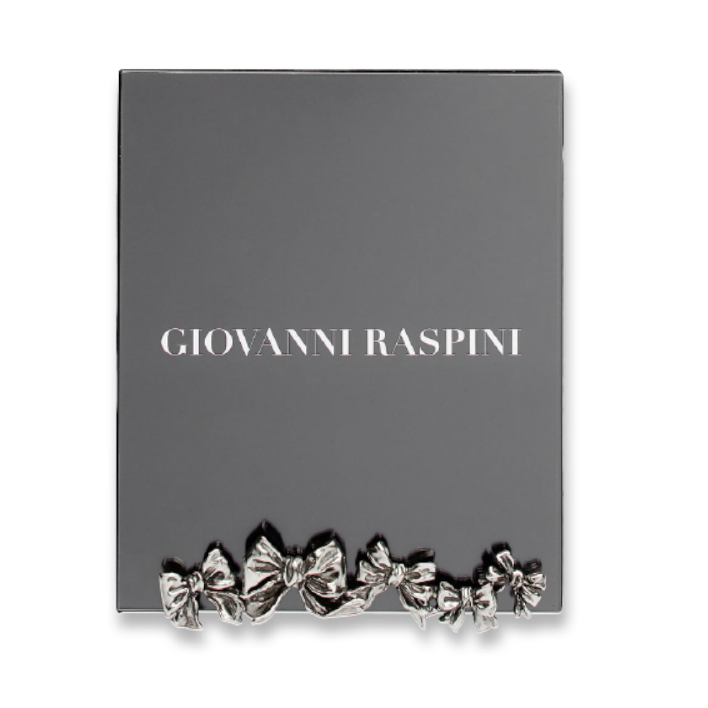 Giovanni Raspini Glass Bows 16x20cm hvid bronze B0686