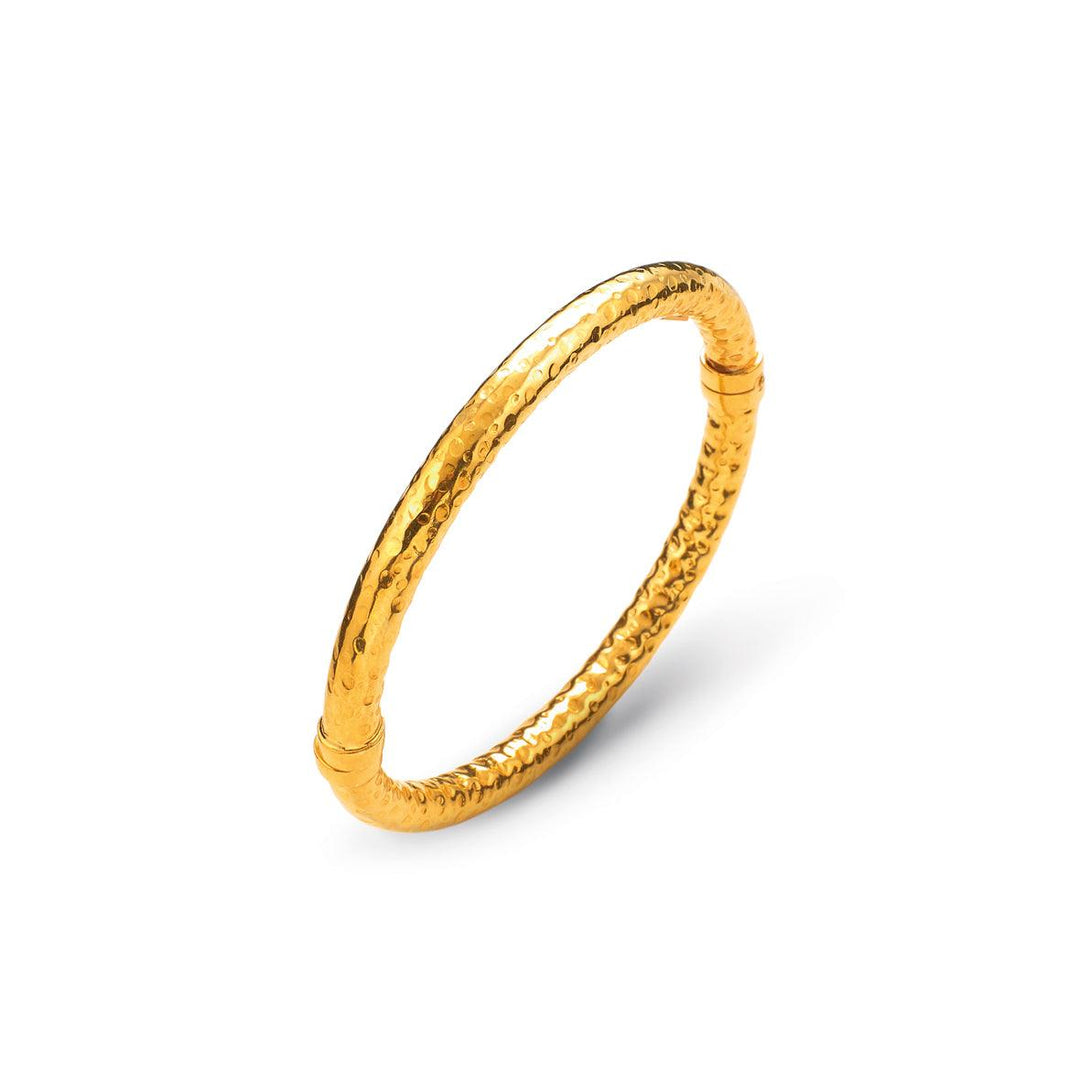 Giovanni Raspini bracciale Bangle Rock Piccolo argento 925 finitura PVD oro giallo 10336 - Capodagli 1937