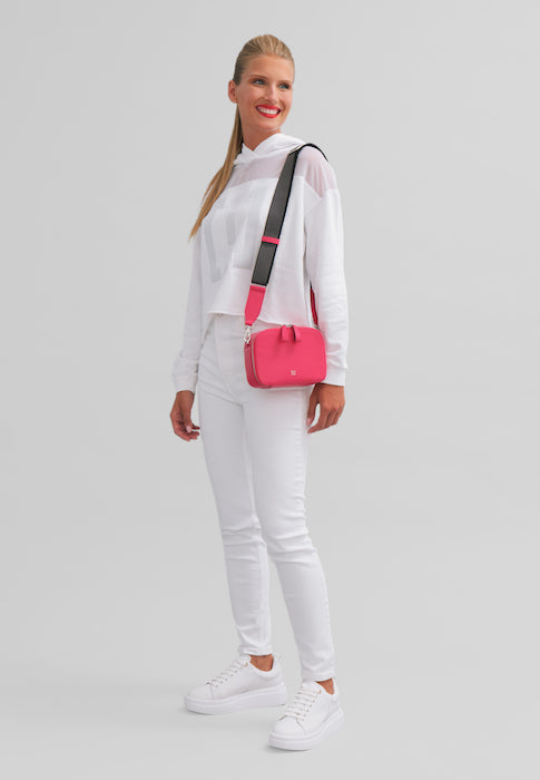 DuDu Malá kožená taška na rameno v kůži, místnost s taškou s dvojitým ramenním popruhem, uzavřením zipu, elegantní kompaktní design taška