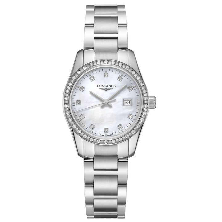 Longines orologio Conquest Classic 29,5mm madreperla diamanti quarzo acciaio L2.286.0.87.6 - Capodagli 1937