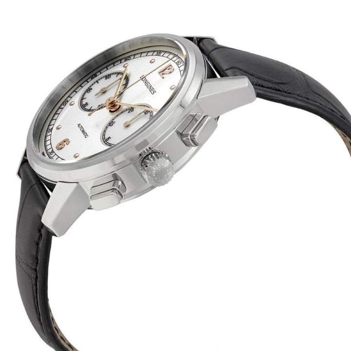 Longines Heritage Chronograph Uhr 1940 Silber Automatik Stahl L2.814.4.76.0 - Gioielleria Capodagli