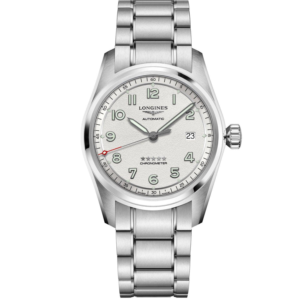 Longines orologio Spirit 40mm argento automatico acciaio L3.810.4.73.6 - Gioielleria Capodagli