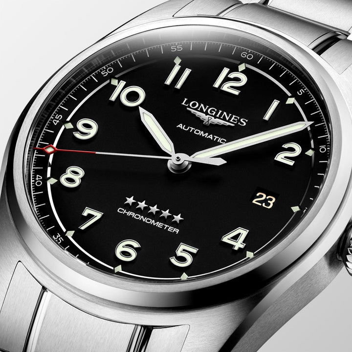 Longines orologio Spirit 42mm nero automatico acciaio L3.811.4.53.6 - Gioielleria Capodagli