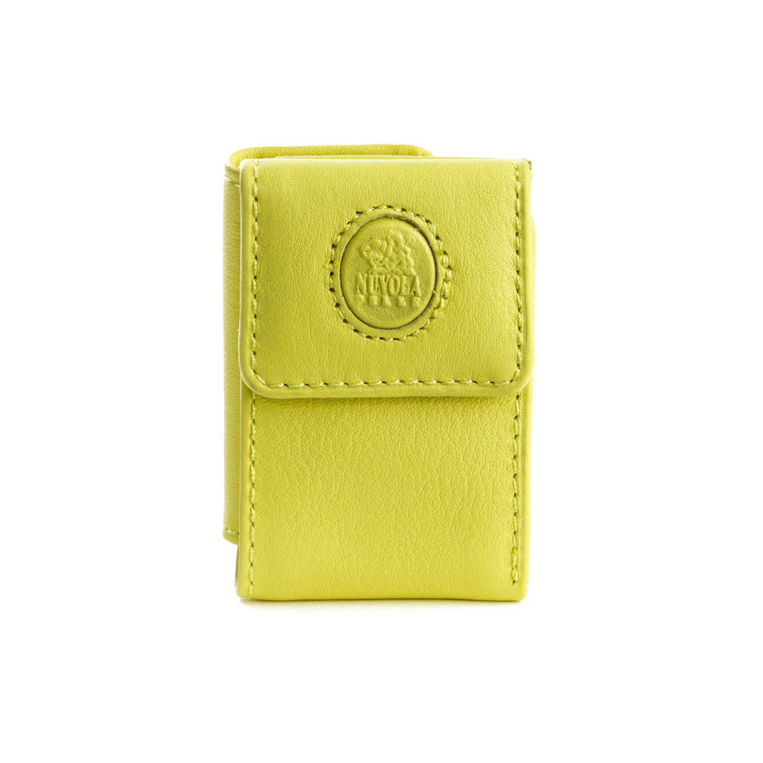 Nuvola Leather Mini peněženka s pánskou rukou v pravé kůži s uzavřením knoflíku a držákem bankovek