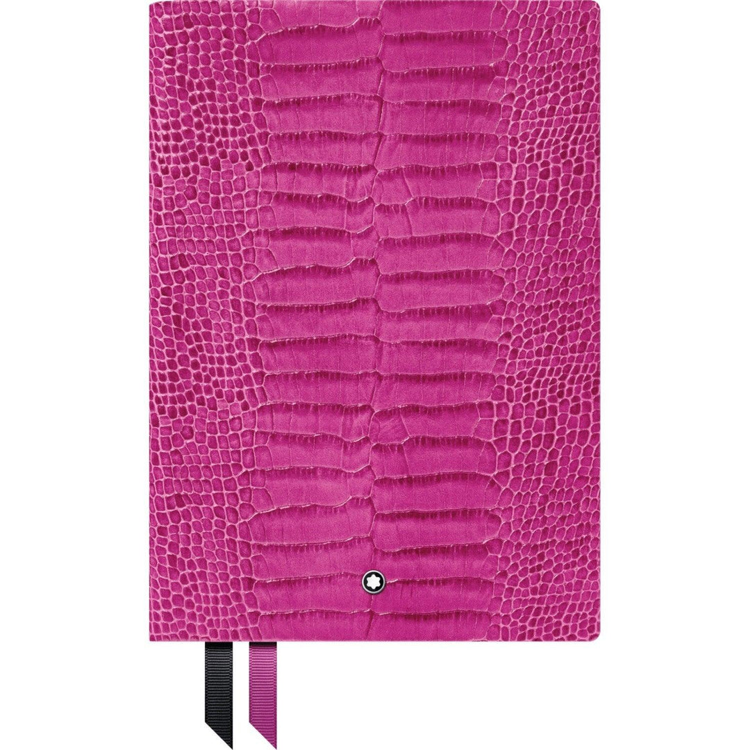 Montblanc blocco note notebook 146 a righe stampa coccodrillo Fucsia cancelleria di lusso 118028 - Gioielleria Capodagli