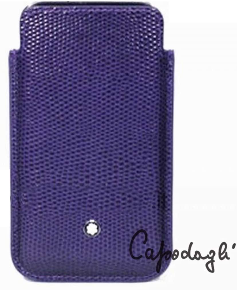 Montblanc custodia cover smartphone pelle lucertola viola 109191 - Gioielleria Capodagli