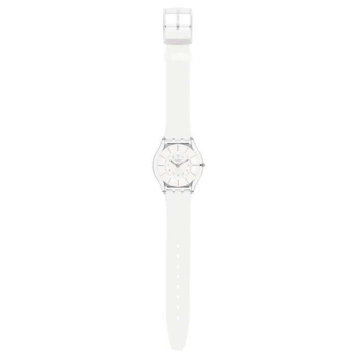 Swatch White ClassIMSS igen Originals Skin 34mm SS08K102 Watch