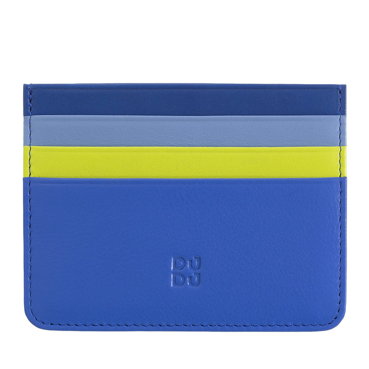 Farvede kreditkort i Nappa Leather 6 Dudu -lommer