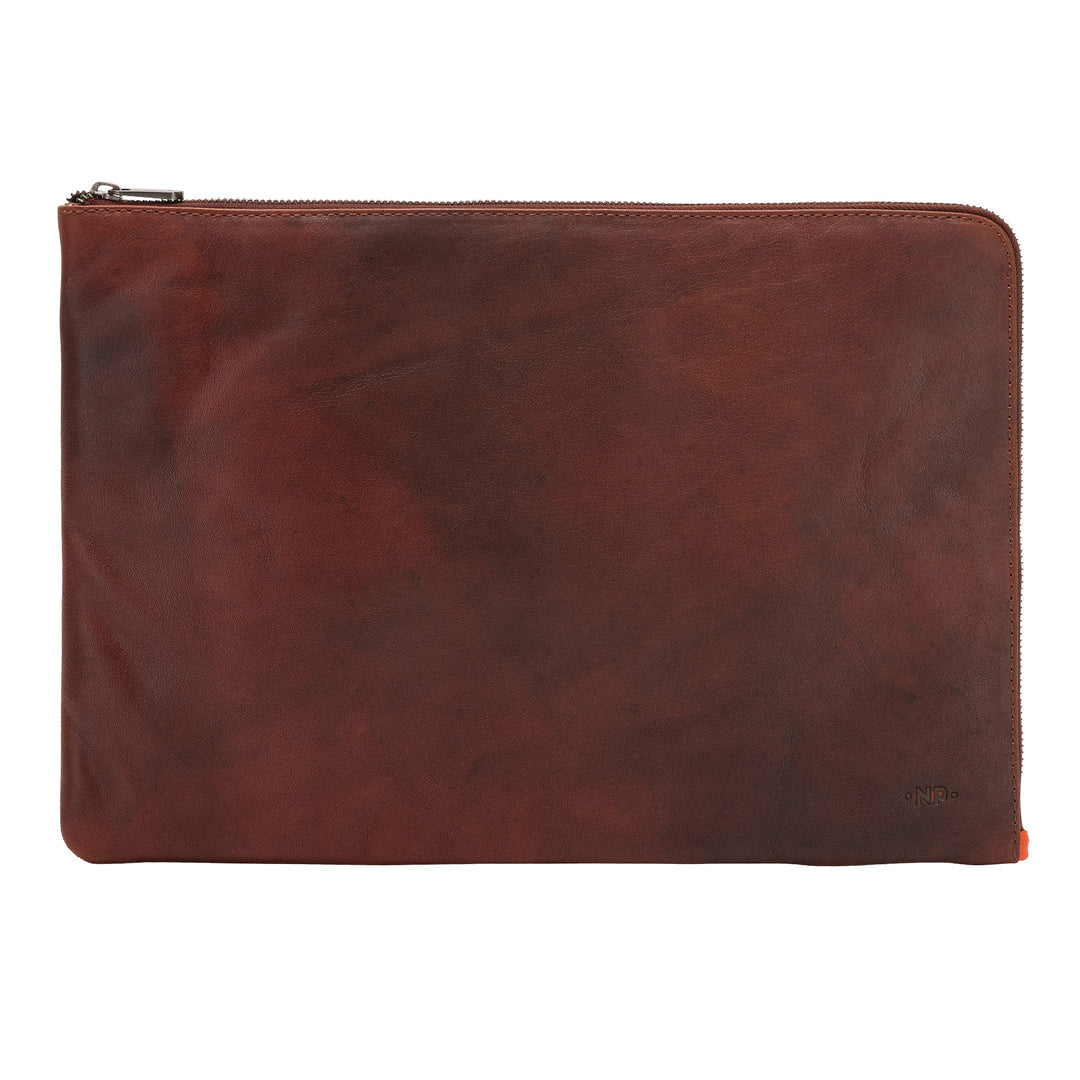 Nuvola Leather A4 kožená kyčle se zipem Zip Folder Holder Tablet TAPS Pracovní karta s rukojetí