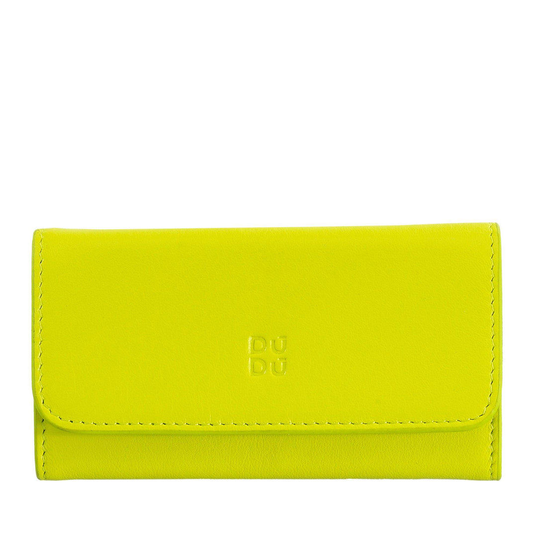 DUDUCCI CASTCCHIANCI IN COLORED LEATHER WITH 5 AUTO HOUSE Rings, Minimal Design, with button