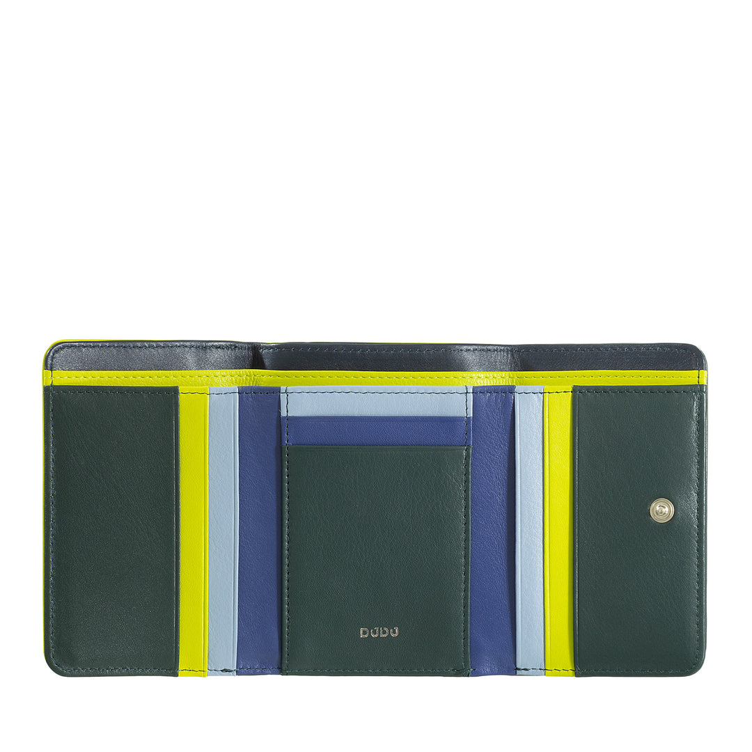 DuDu Piccolo RFID peněženka RFID v barevné vícebarevné kůži