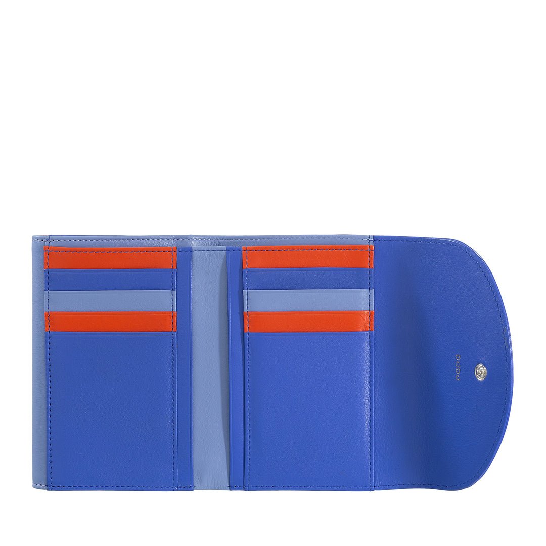 DuDu Světový svět True RFID kůže s Portamonete, barevná peněženka s dvojitým držákem držáku kreditu Banknotes