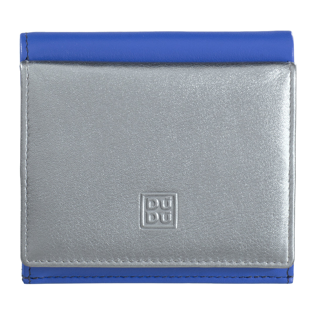 DuDu Små kvinders tegnebog i Metallic Leather RFID Holder Holder Holder og Banknotes Holder Holder
