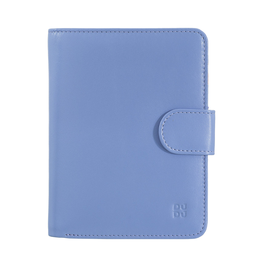 DuDu Kvinders tegnebog i farverig blød læder RFID -lås med zipholder og kreditkortholder