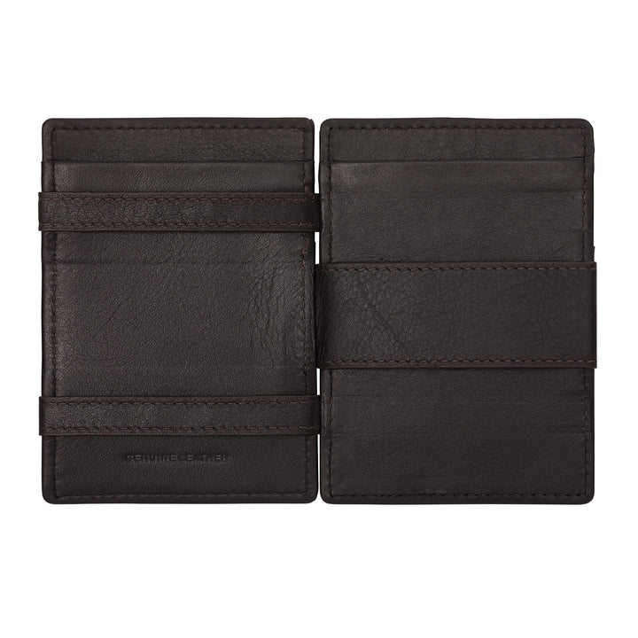Nuvola Leather Magic Portfolio Man en cuir Magic Wallet Small avec 6 poches de cartes de crédit