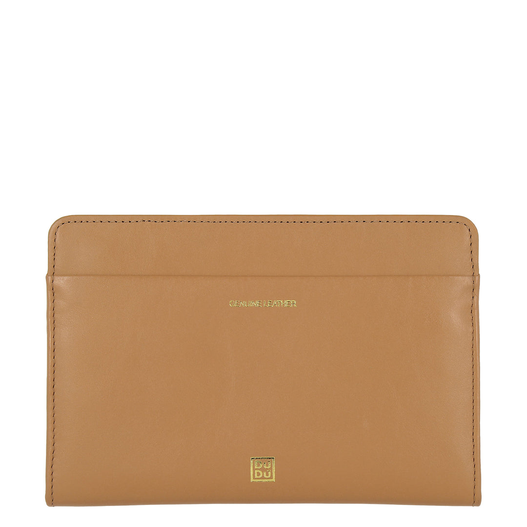 DuDu Dámská peněženka Soft Leather Nappa Clutch Bag s držitelem kreditní karty s dvojitým magnetem