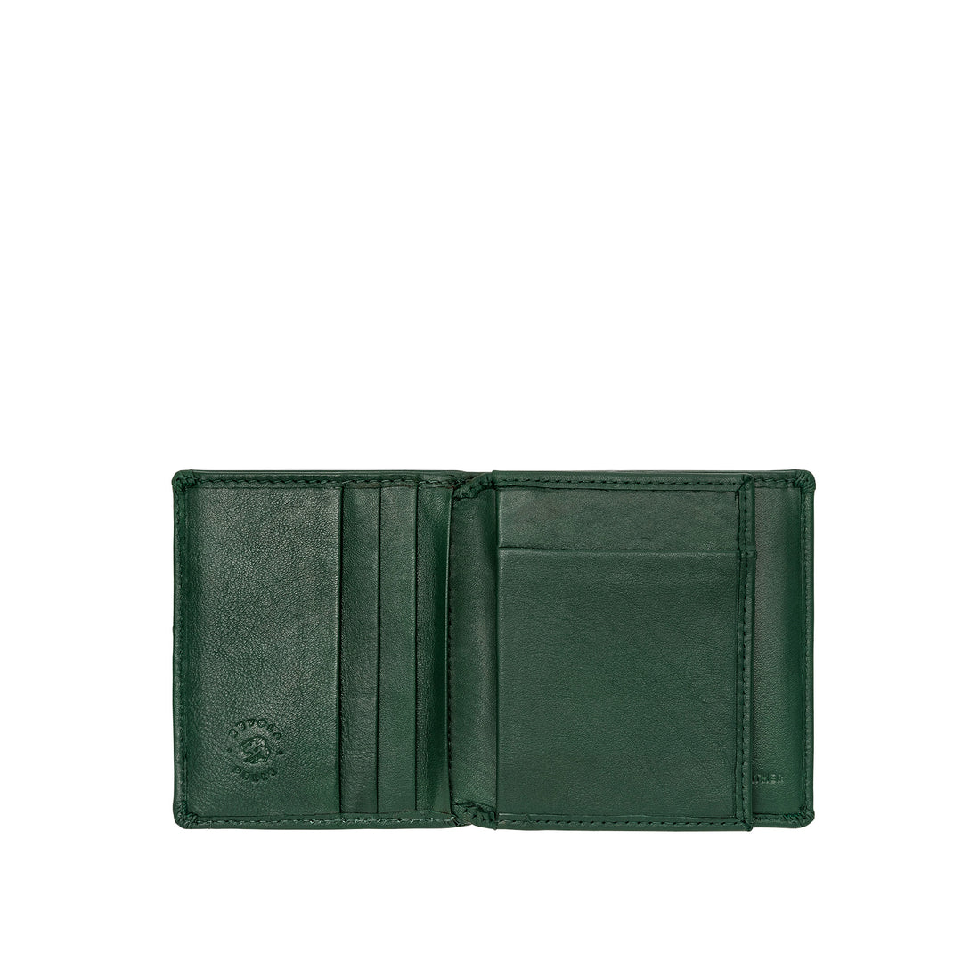 Kožená peněženka Nuvola pro držák malé kreditní karty v reálné kapesní kůži s 8 kartami držáku bankovek
