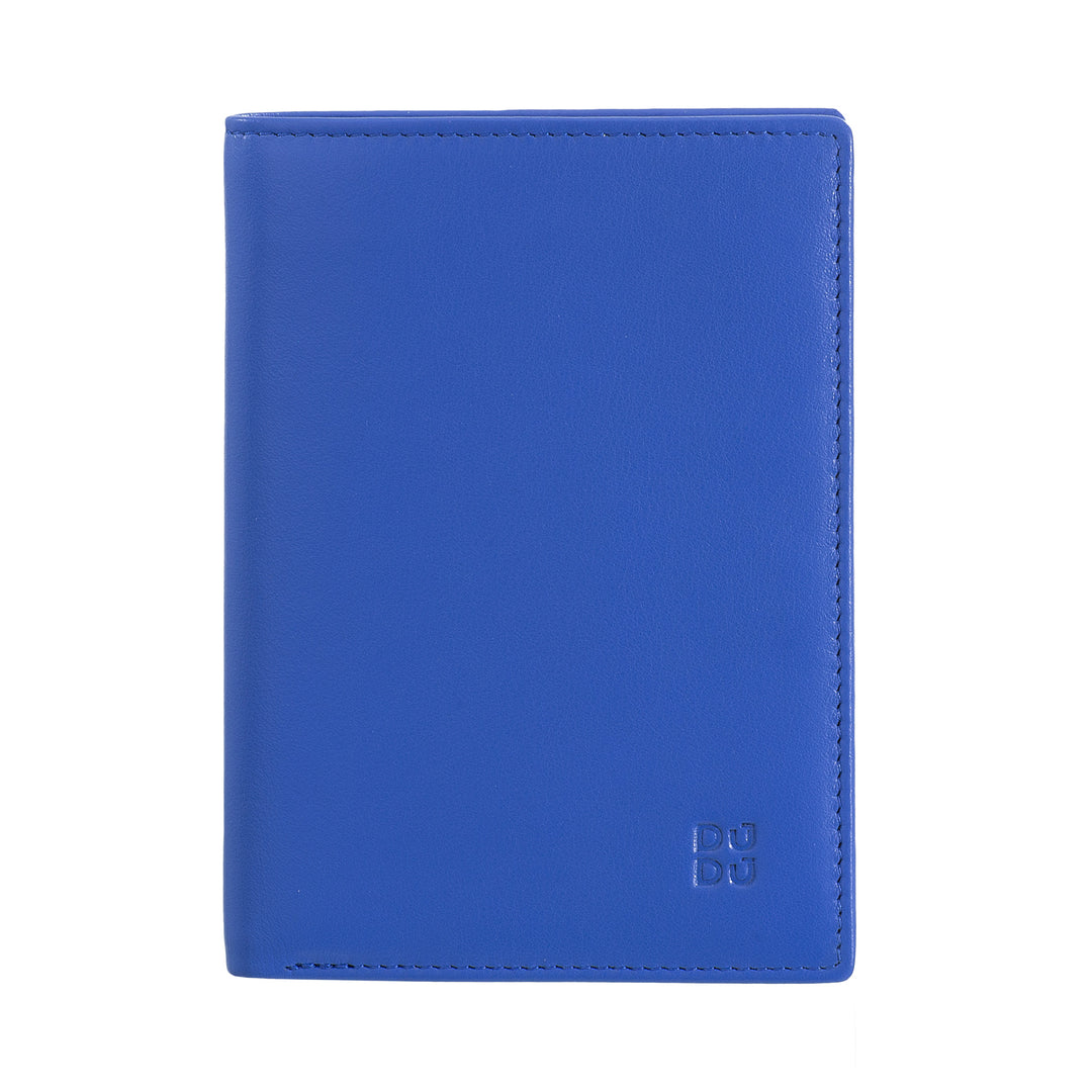Pásová peněženka Dudu pro knihu RFID ve vícebarevné kůži s bleskem