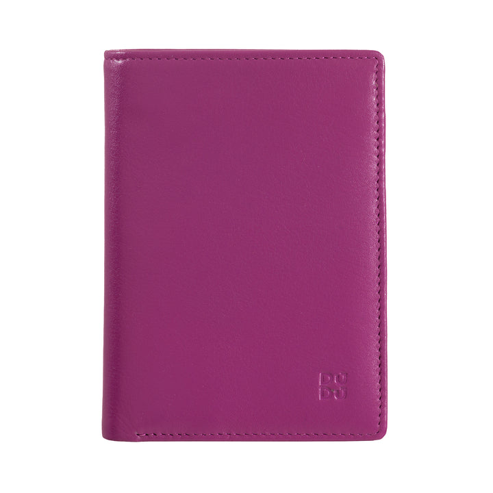 Dudu herre tegnebog til RFID -bog i flerfarvet læder med lyn