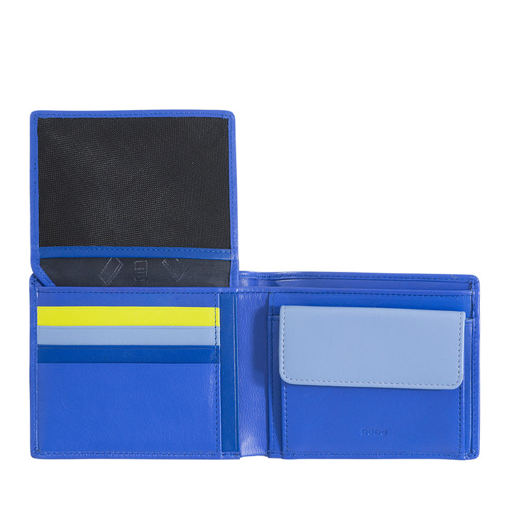 DuDu Vícebarevná klasická kožená peněženka pro podepsané muže RFID