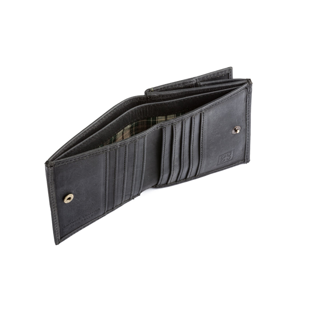 Små mænds tegnebog i vintage læder med døre DuDu