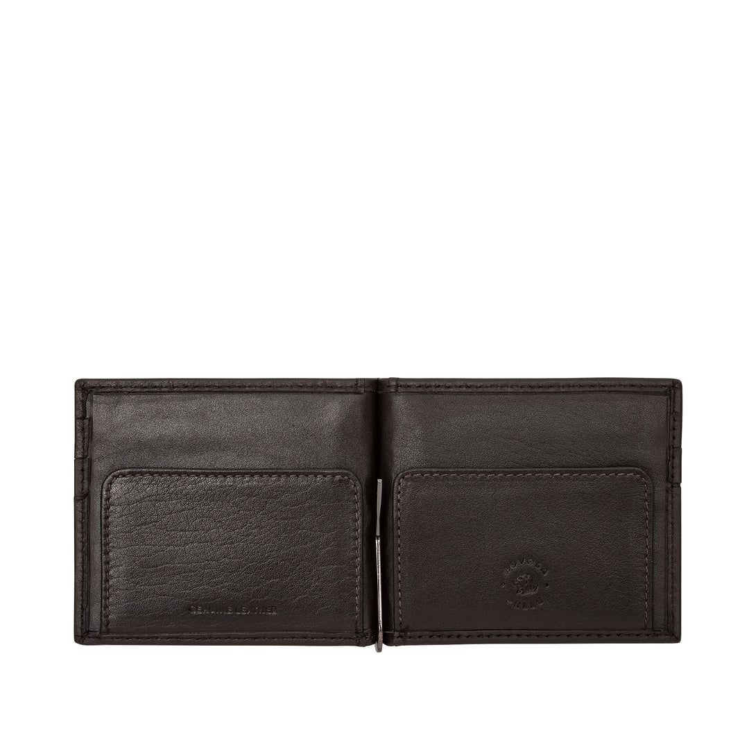 Nuvola læder tegnebog til mænds klip i læderfirmaet pengesedler med lommer kortholder tag