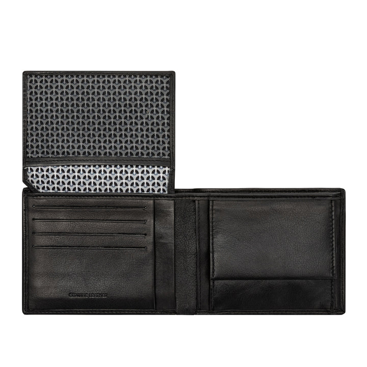 Nuvolaská kožená peněženka v kůži v kůži s karetními dveřmi držáku kokpitu Identita a bankovky