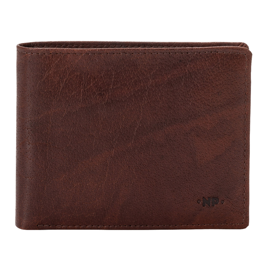 Skórzany portfel Nuvola dla mężczyzn w skórze z eleganckimi drzwiami i kartami kredytowymi