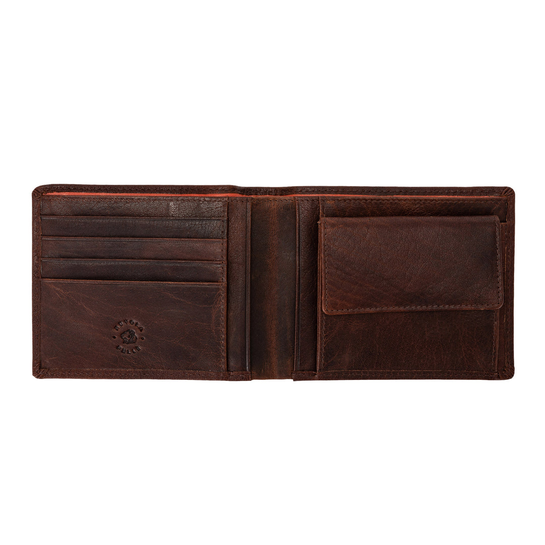 Skórzany portfel Nuvola dla mężczyzn w skórze z eleganckimi drzwiami i kartami kredytowymi