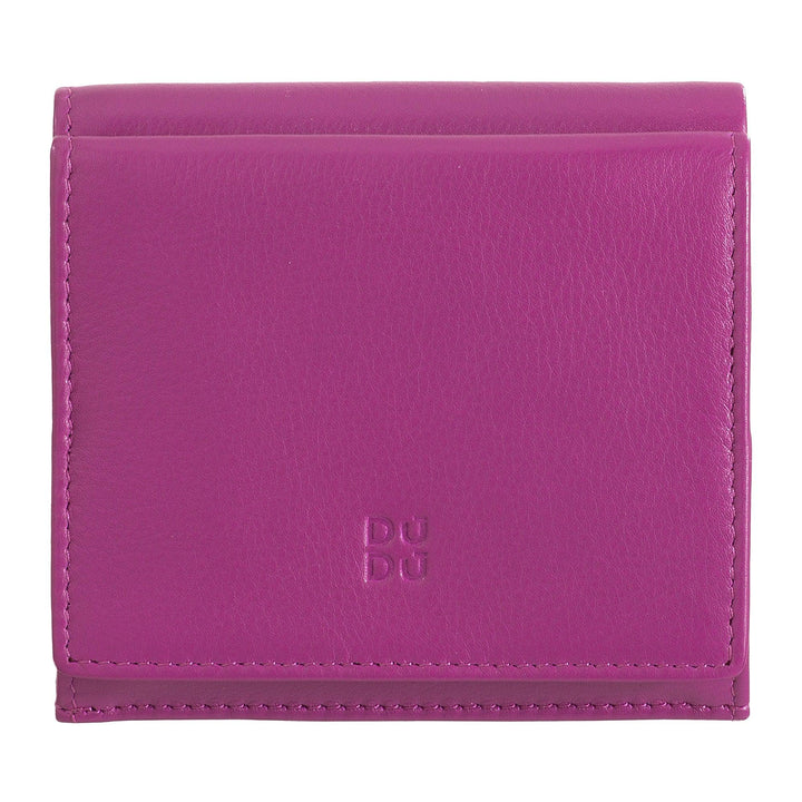 DuDu RFID Multicolor Leather Portfel Karty i monety