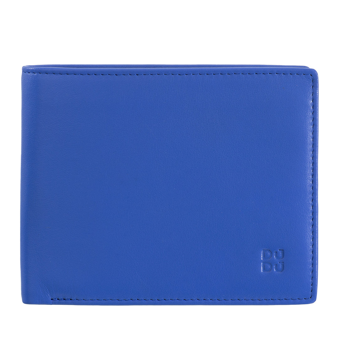 DuDu Pásová peněženka RFID v barevné koželé koželém nappa s držitelem Portamonete a karty