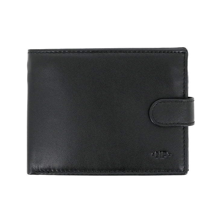 Nuvola læder tegnebog til læder i læder med ekstern lukning med intern zip -knap og dørholder