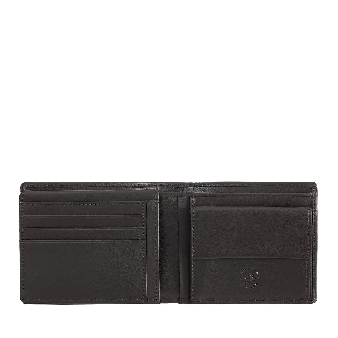 Skórzany portfel męski Nuvola Classic z uchwytem na drzwi i uchwyt na karty kredytowe