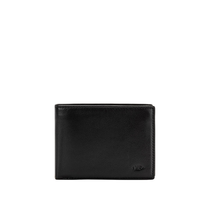 Skórzany portfel Nuvola w miękkiej skórze z zamkiem wnętrza drzwi