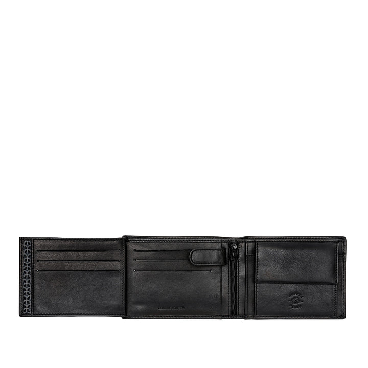 Skórzany portfel Nuvola w miękkiej skórze z zamkiem wnętrza drzwi