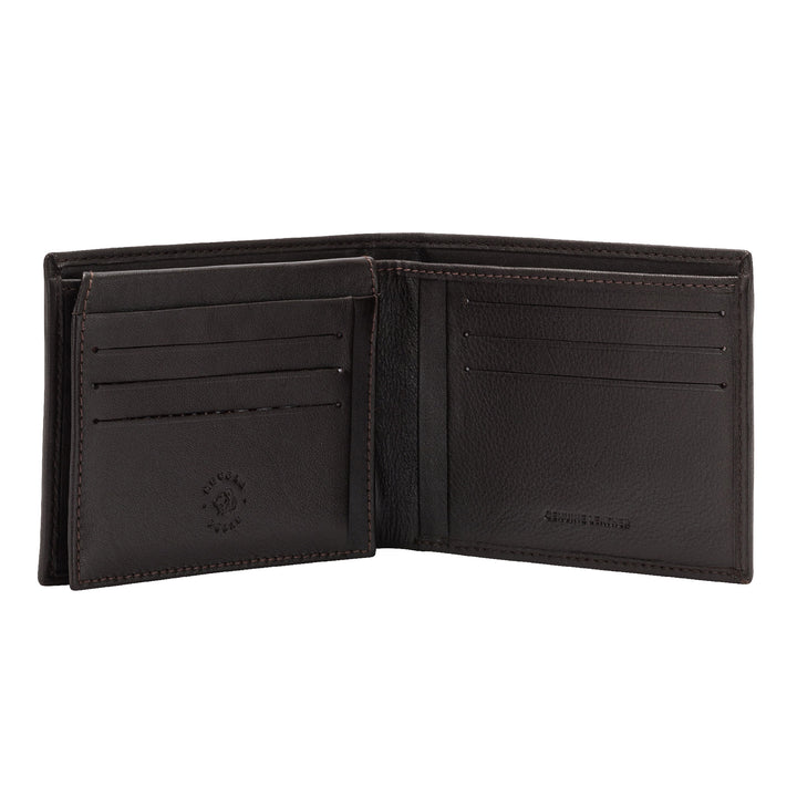 Nuvola læder tegnebog i mænds læder med 10 kreditkortkort uden hoveddør