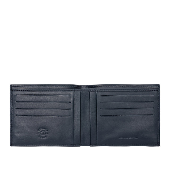 Skórzany portfel Nuvola dla mężczyzn bez miękkich skórzanych drzwi z 8 kartkami uchwytów