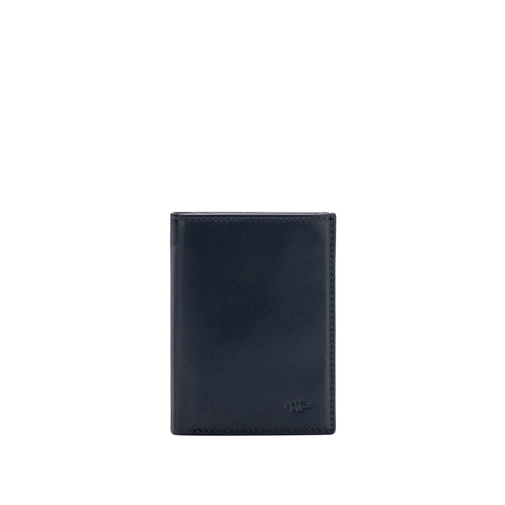 Kožená peněženka Nuvola pro muže ve skutečné vertikální koženou koženou Nappa ze 16 kurzů