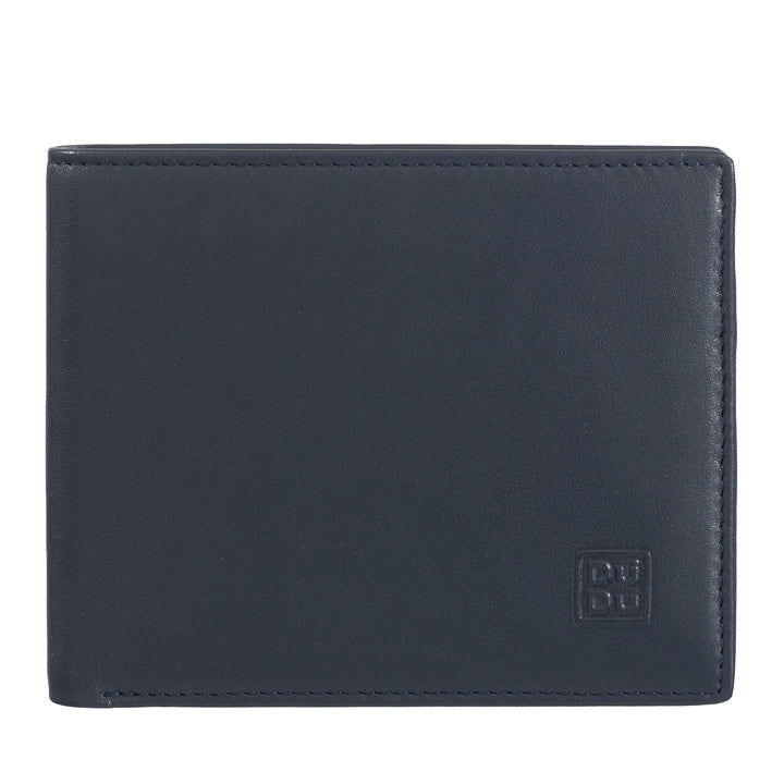 DuDu RFID -mænds porteføljekreditkort i ægte læder fra 8 pengesedler indehaver