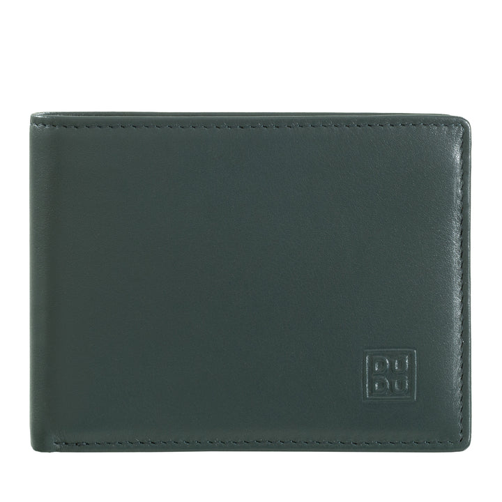 DuDu Tegnebog mænds blok RFID -blok i lille lille ski læderlomme med kreditkortslot