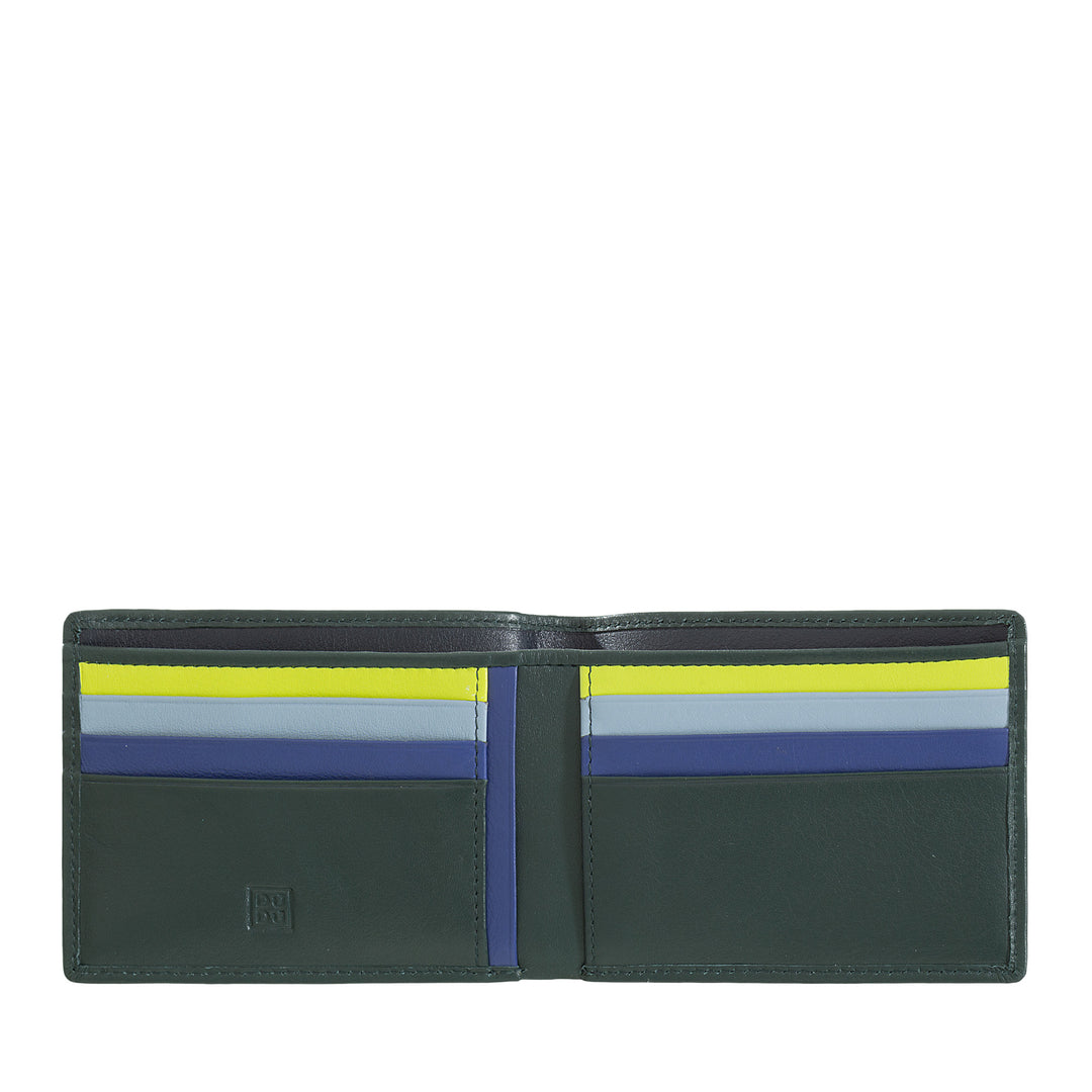 DuDu Tegnebog mænds blok RFID -blok i lille lille ski læderlomme med kreditkortslot