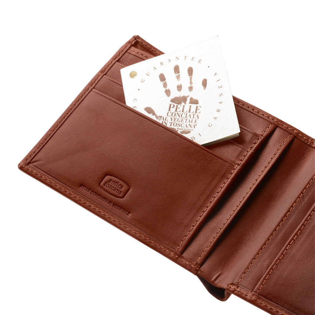 Ancien portefeuille de toscane Subetum Slim en cuir italien Vera avec 6 packs et cartes de cartes
